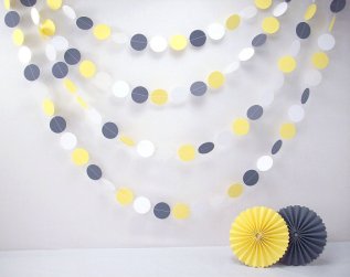 Paper garland, by BeeBuzzPaperie on etsy.com